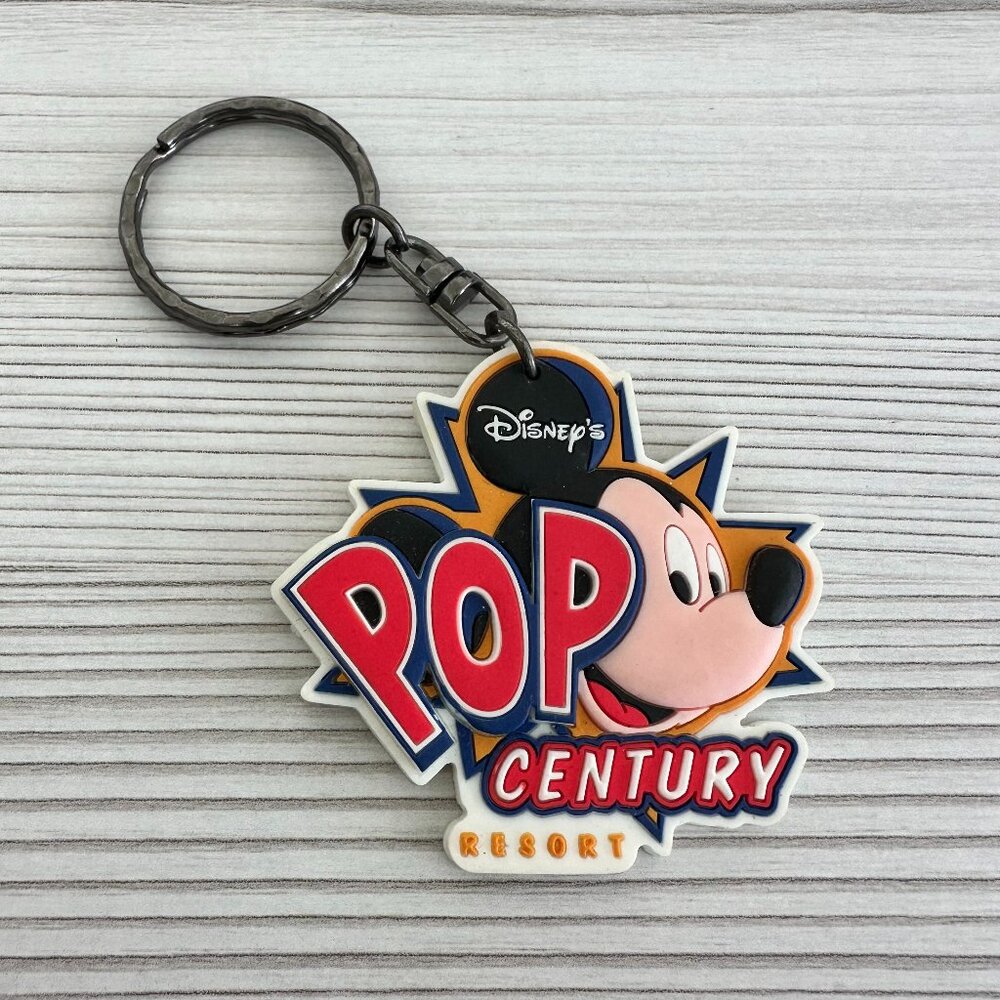 Vintage Walt Disney World Pop Century Resort Keychain